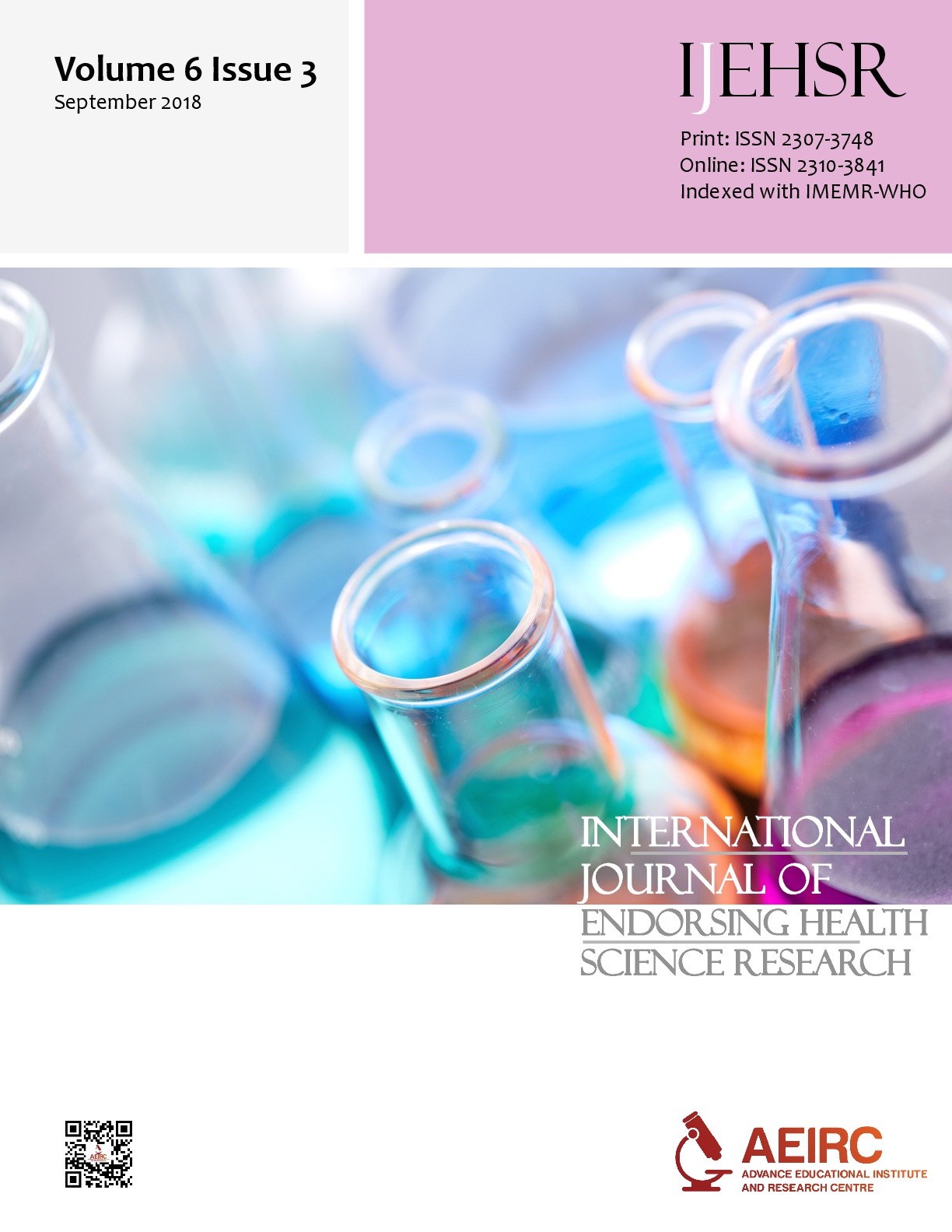 					View Vol. 6 No. 3 (2018): International Journal of Endorsing Health Science Research
				