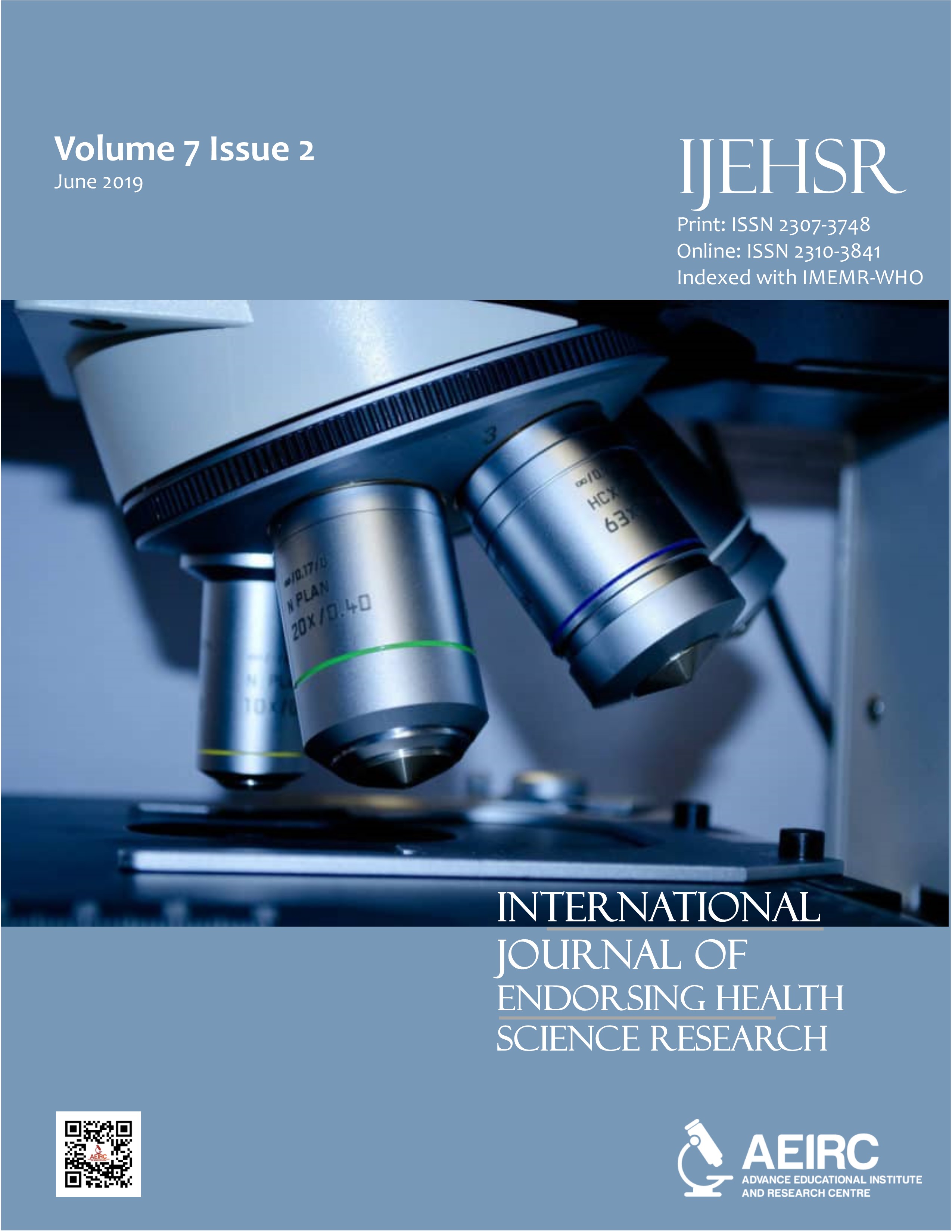 					View Vol. 7 No. 2 (2019): International Journal of Endorsing Health Science Research
				