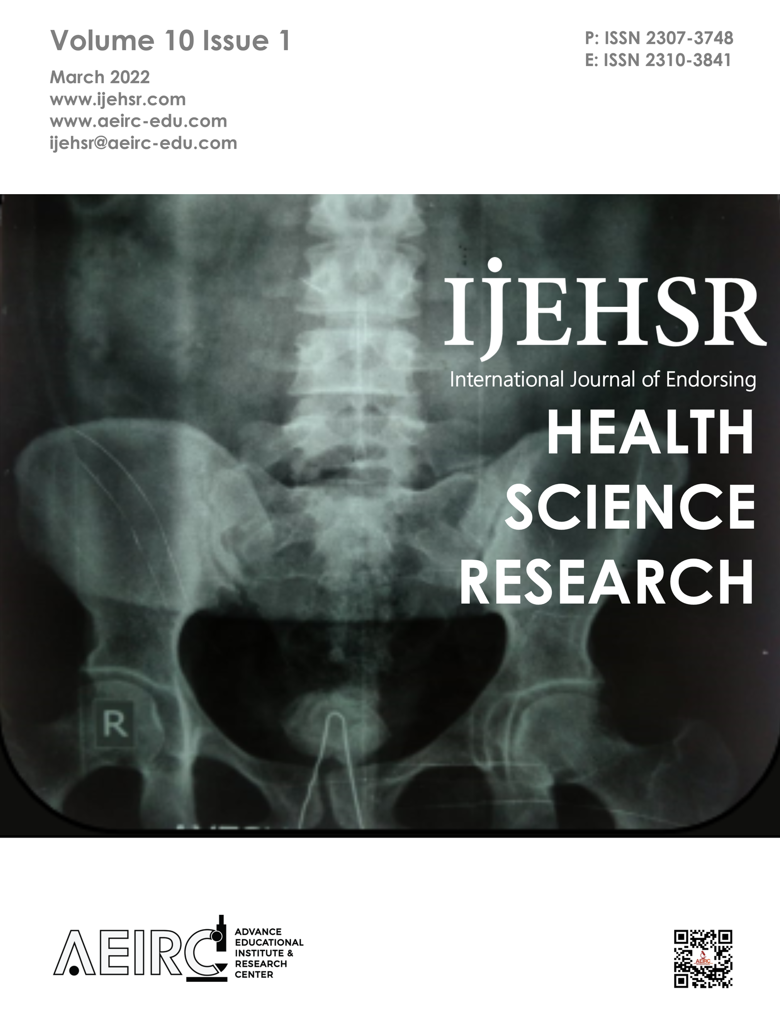 					View Vol. 10 No. 1 (2022): International Journal of Endorsing Health Science Research
				