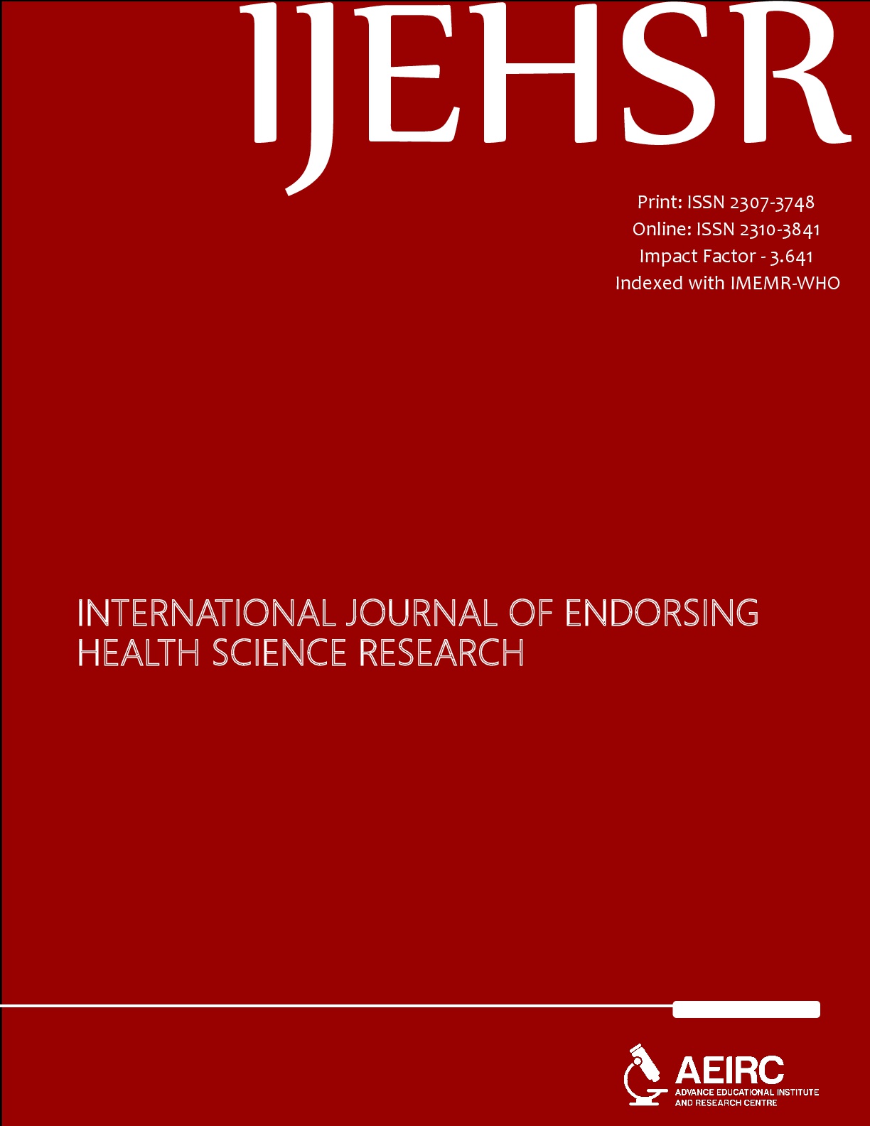 					View Vol. 2 No. 1 (2014): International Journal of Endorsing Health Science Research
				